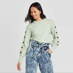 ✨HOST PICK✨ Mint sweater with buttons